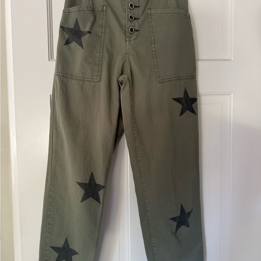 Pistola Olive Side Pocket Pants with Star Design